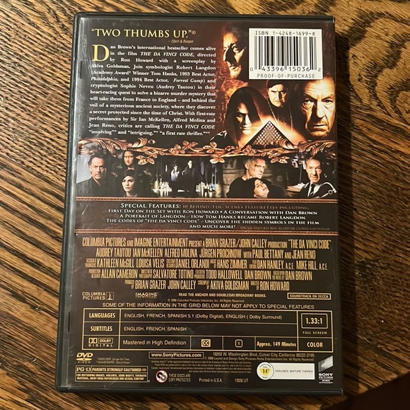 The Davinco Code Good Condition - Picture 2 of 4